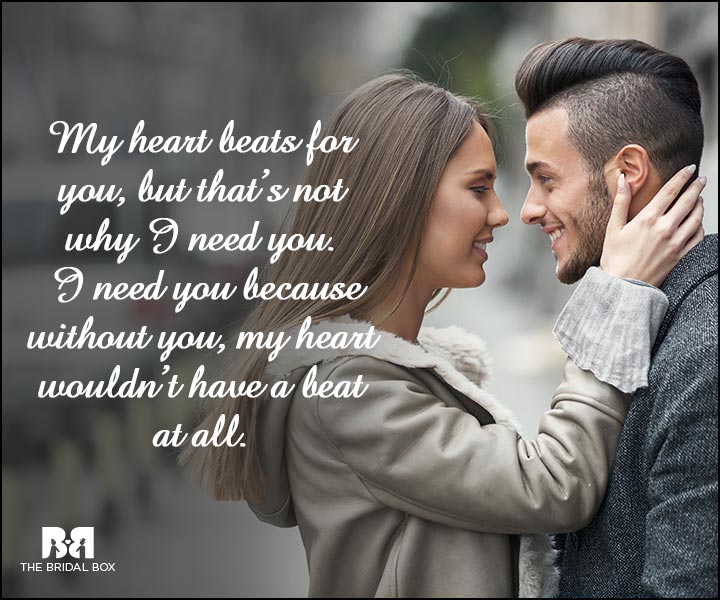 Engagement Quotes - My Heart Beats For You
