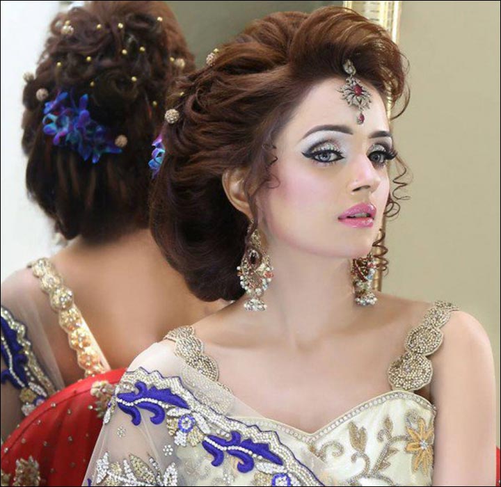 7 Gorgeous Bridal Hairstyles That Will Look Good With Your Bridal Lehenga   Zerokaata