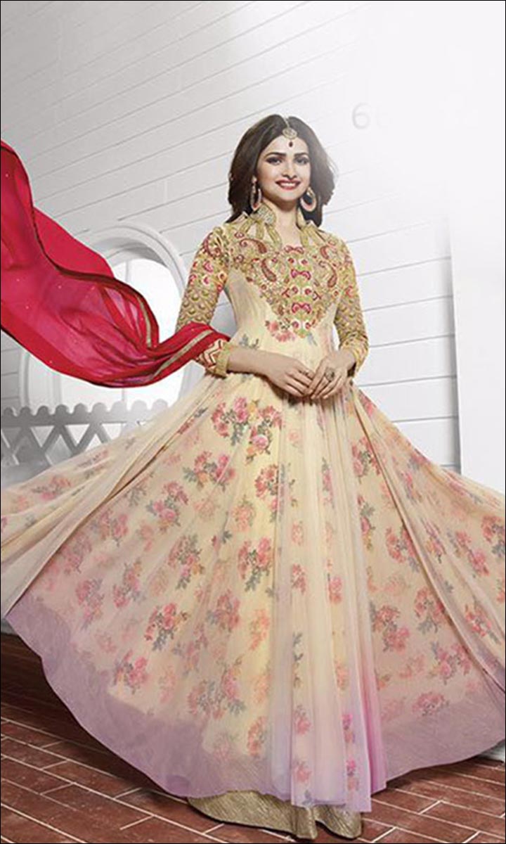 dupatta style on frock suit